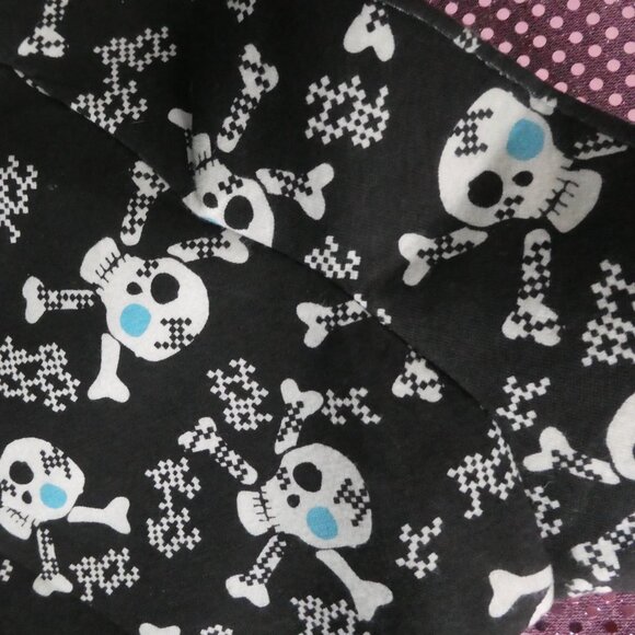 Handmade Black Witch's Hat | Skull and Crossbone Print - Picture 10 of 11